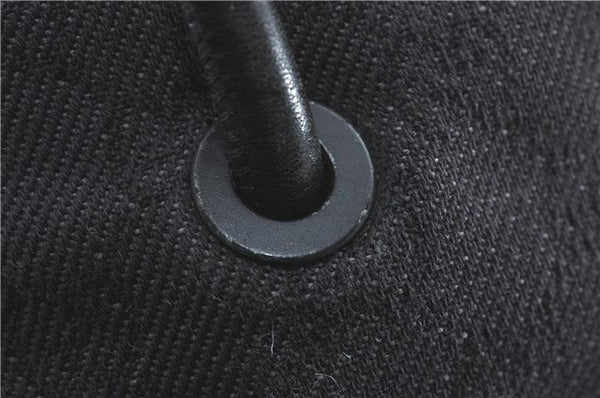 Authentic GUCCI Shoulder Tote Bag GG Canvas Leather 101340 Black G6203