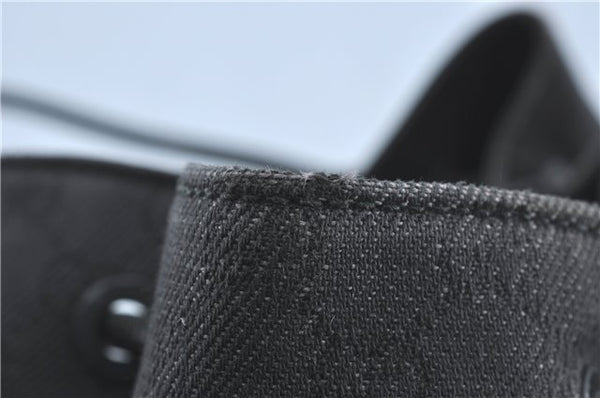 Authentic GUCCI Shoulder Tote Bag GG Canvas Leather 101340 Black G6203