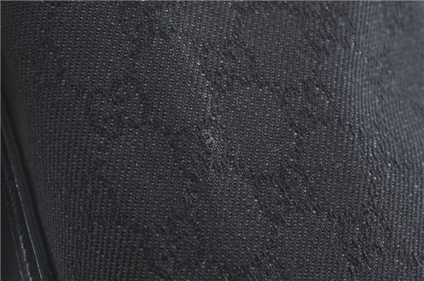 Authentic GUCCI Shoulder Tote Bag GG Canvas Leather 101340 Black G6203