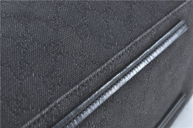 Authentic GUCCI Shoulder Tote Bag GG Canvas Leather 101340 Black G6203