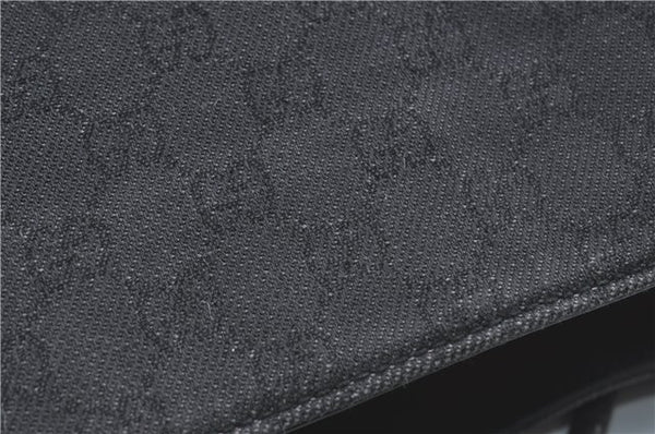 Authentic GUCCI Shoulder Tote Bag GG Canvas Leather 101340 Black G6203