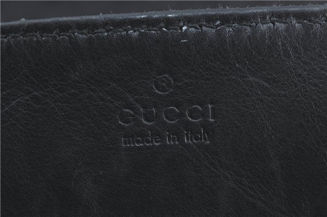 Authentic GUCCI Shoulder Tote Bag GG Canvas Leather 101340 Black G6203