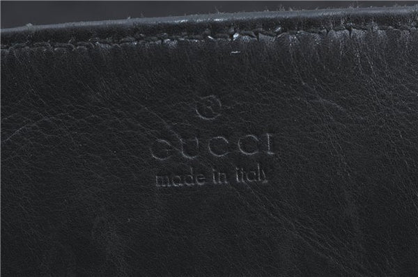 Authentic GUCCI Shoulder Tote Bag GG Canvas Leather 101340 Black G6203