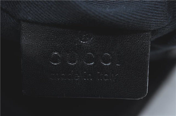 Authentic GUCCI Shoulder Tote Bag GG Canvas Leather 101340 Black G6203