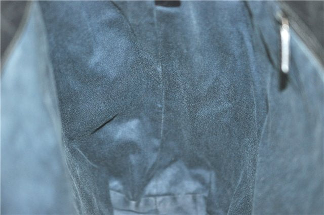 Authentic GUCCI Shoulder Tote Bag GG Canvas Leather 101340 Black G6203