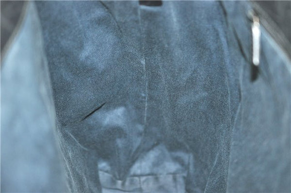 Authentic GUCCI Shoulder Tote Bag GG Canvas Leather 101340 Black G6203