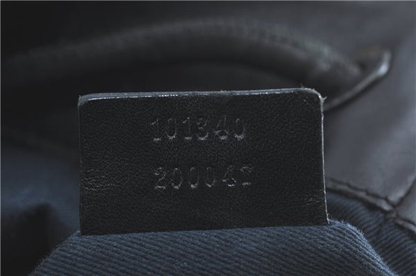 Authentic GUCCI Shoulder Tote Bag GG Canvas Leather 101340 Black G6203