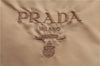 Authentic PRADA Nylon Leather Tote Hand Bag BR0978 Beige G6262