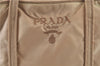 Authentic PRADA Nylon Leather Tote Hand Bag BR0978 Beige G6262