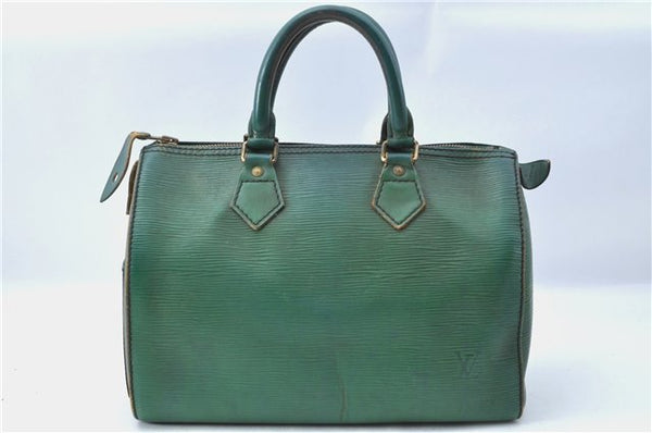 Authentic Louis Vuitton Epi Speedy 25 Hand Boston Bag Green M43014 LV G6300