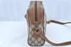 Auth GUCCI Web Sherry Line Shoulder Cross Bag Purse GG PVC Leather Brown G6557