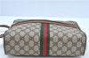 Auth GUCCI Web Sherry Line Shoulder Cross Bag Purse GG PVC Leather Brown G6557