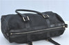 Authentic GUCCI Hand Boston Bag GG Canvas Leather 0000846 Black G6682
