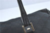 Authentic GUCCI Hand Boston Bag GG Canvas Leather 0000846 Black G6682