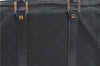 Authentic GUCCI Hand Boston Bag GG Canvas Leather 0000846 Black G6682