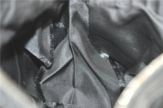 Authentic GUCCI Hand Boston Bag GG Canvas Leather 0000846 Black G6682