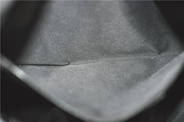 Authentic GUCCI Hand Boston Bag GG Canvas Leather 0000846 Black G6682