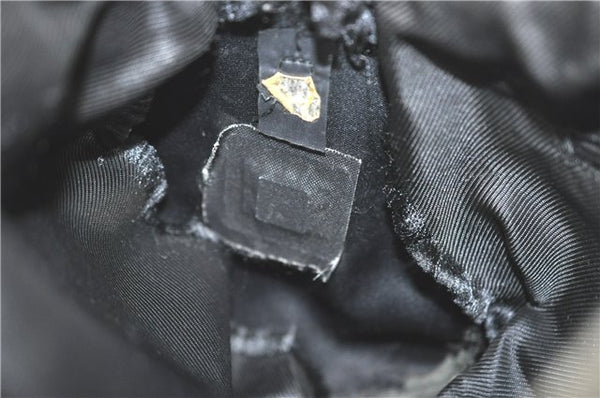 Authentic GUCCI Hand Boston Bag GG Canvas Leather 0000846 Black G6682