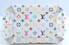 Auth Louis Vuitton Monogram Multicolor Annie GM Tote Bag White M40303 LV G6726