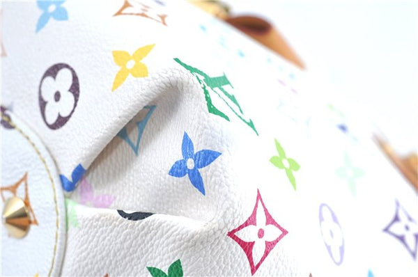 Auth Louis Vuitton Monogram Multicolor Annie GM Tote Bag White M40303 LV G6726