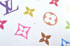 Auth Louis Vuitton Monogram Multicolor Annie GM Tote Bag White M40303 LV G6726