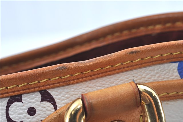 Auth Louis Vuitton Monogram Multicolor Annie GM Tote Bag White M40303 LV G6726