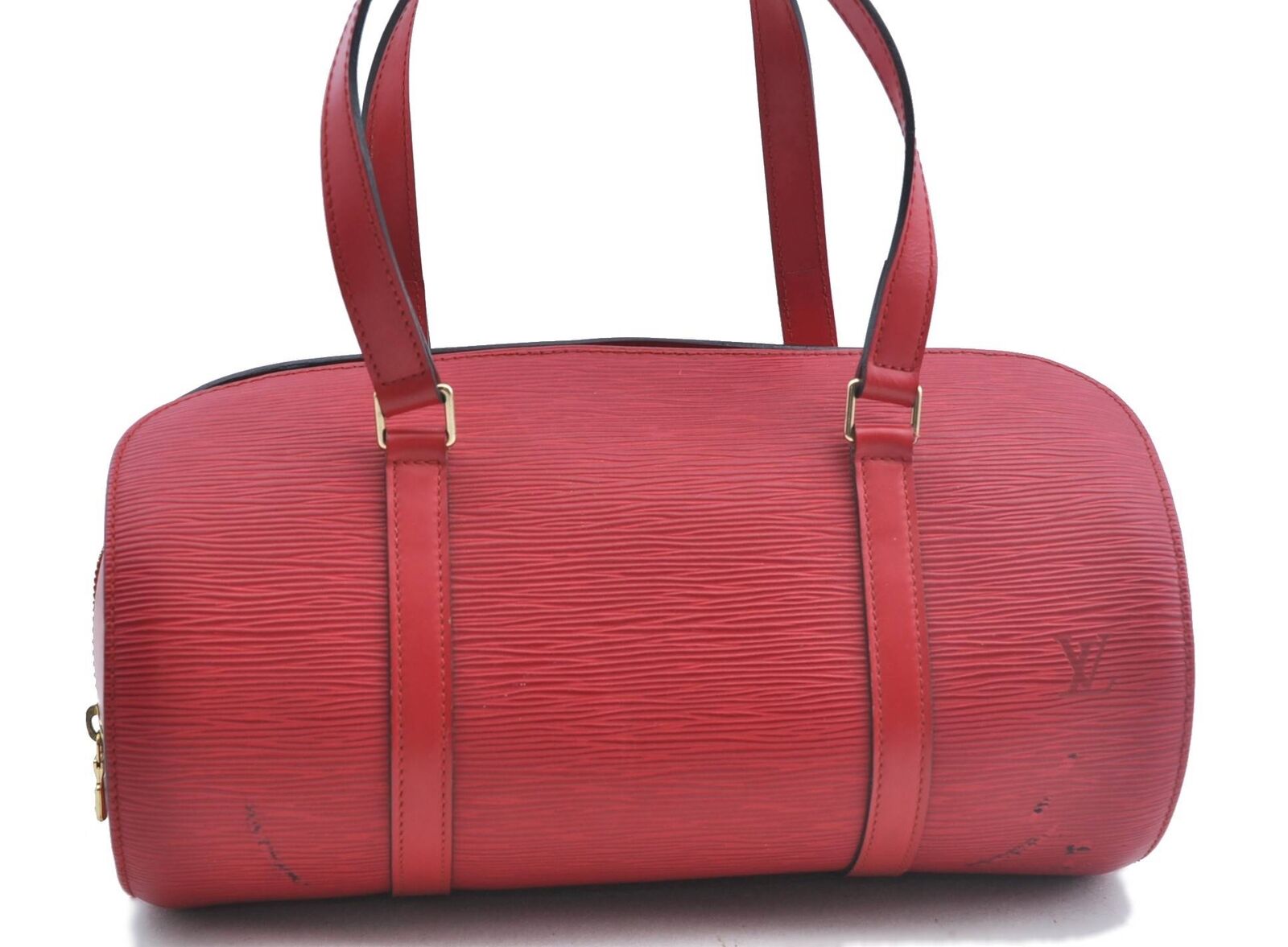 Authentic LOUIS VUITTON Epi Soufflot Hand Bag Red M52227 LV G6897