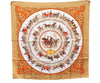 Authentic HERMES Carre 90 Scarf "LA PROMENADE DE LONGCHAMPS" Silk Beige G6925