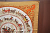 Authentic HERMES Carre 90 Scarf "LA PROMENADE DE LONGCHAMPS" Silk Beige G6925