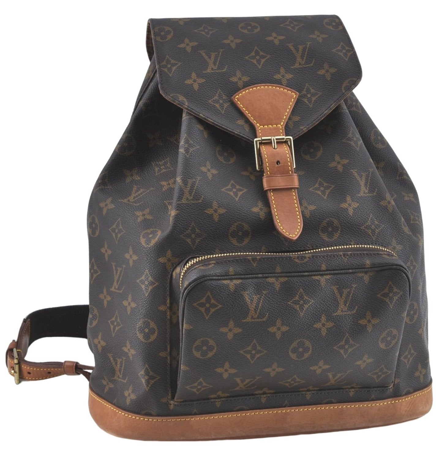 Authentic Louis Vuitton Monogram Montsouris GM Backpack M51135 LV G7333