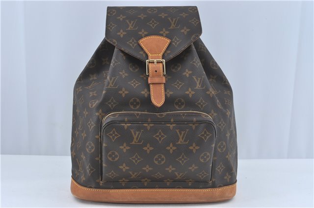 Authentic Louis Vuitton Monogram Montsouris GM Backpack M51135 LV G7333