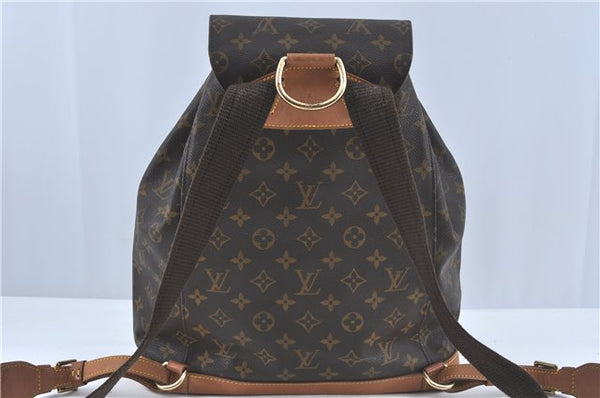 Authentic Louis Vuitton Monogram Montsouris GM Backpack M51135 LV G7333