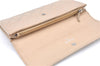 Authentic CHANEL Calf Skin Bicolore CC Logo Long Wallet Purse Ivory G7351