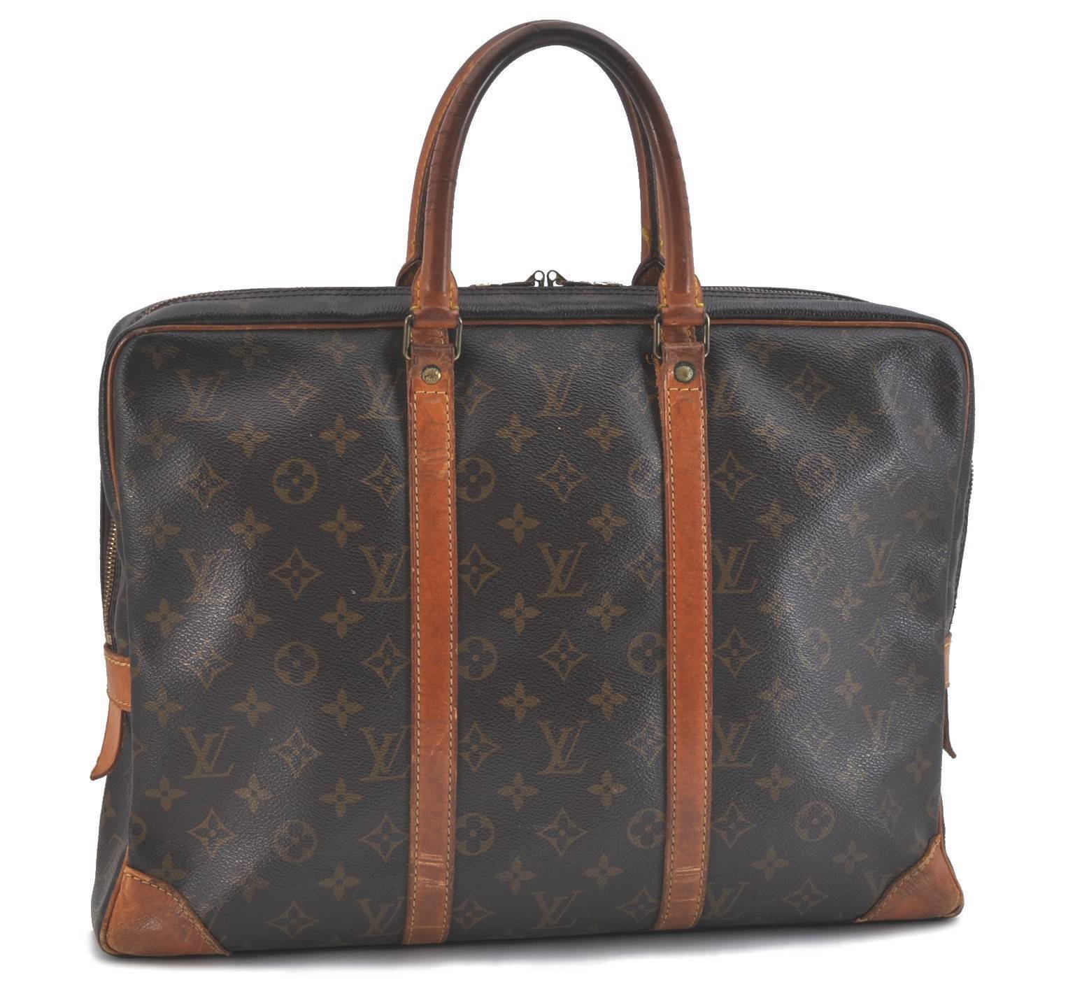 Auth LOUIS VUITTON Monogram Porte Documents Voyage Briefcase M53361 LV G7384