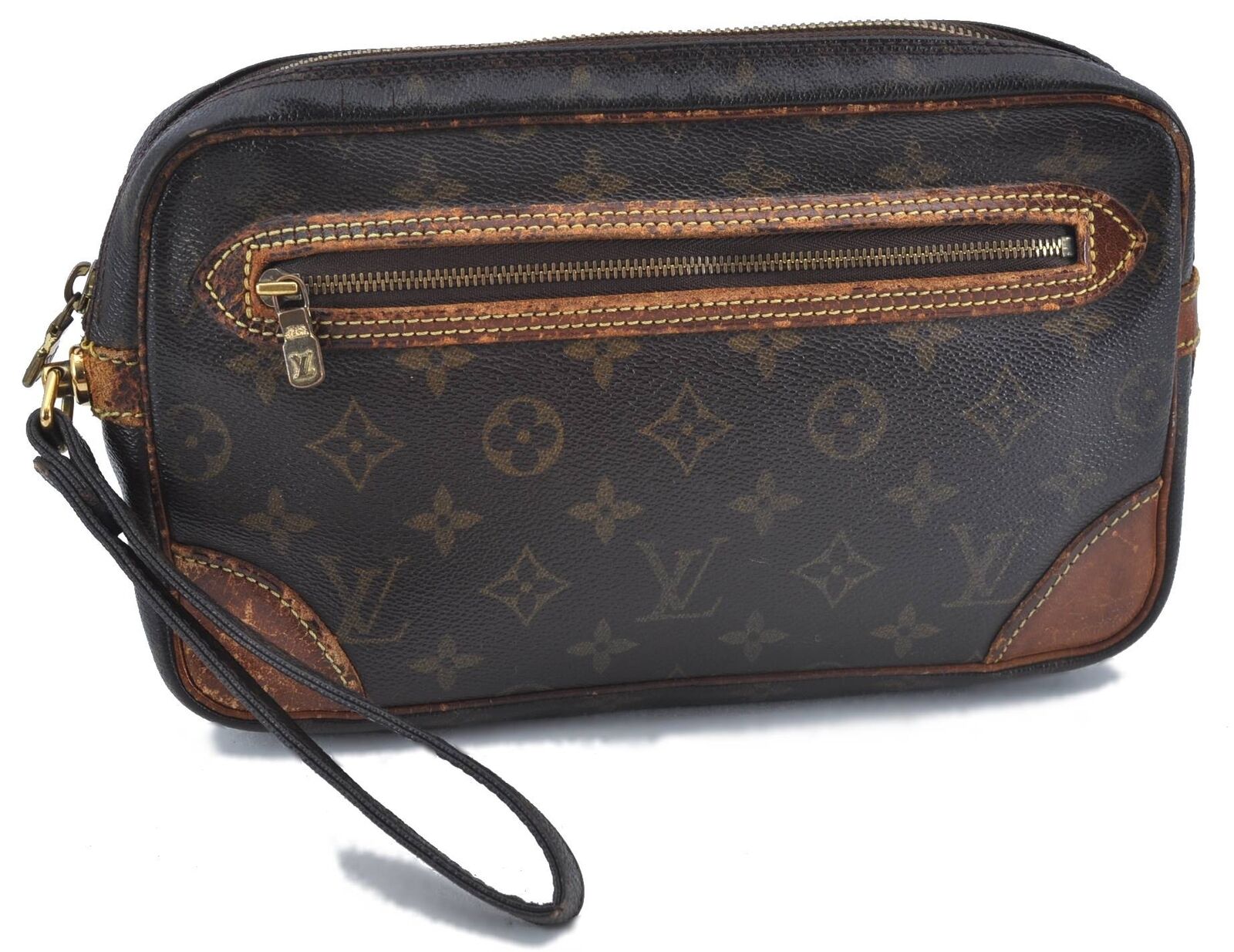 Auth LOUIS VUITTON Monogram Marly Dragonne GM Clutch Hand Bag M51825 LV G7388