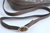 Authentic GUCCI Web Sherry Line Shoulder Cross Bag GG PVC Leather Brown G7675