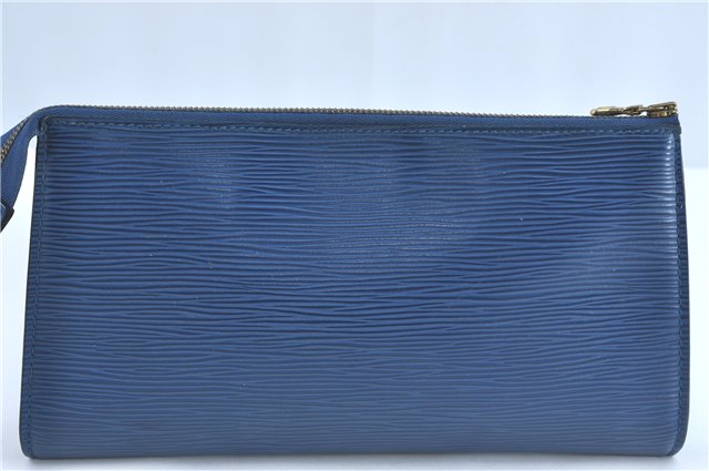 Authentic Louis Vuitton Epi Pochette Accessoires Pouch Blue M52945 LV G7993