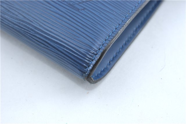 Authentic Louis Vuitton Epi Pochette Accessoires Pouch Blue M52945 LV G7993