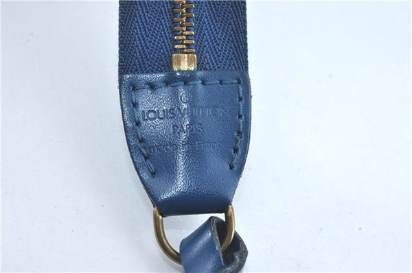 Authentic Louis Vuitton Epi Pochette Accessoires Pouch Blue M52945 LV G7993