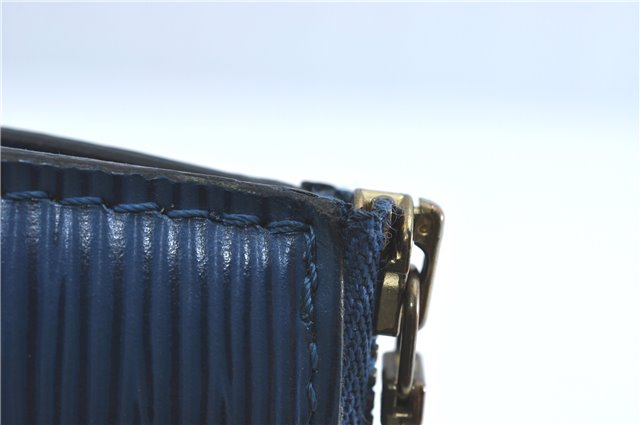 Authentic Louis Vuitton Epi Pochette Accessoires Pouch Blue M52945 LV G7993