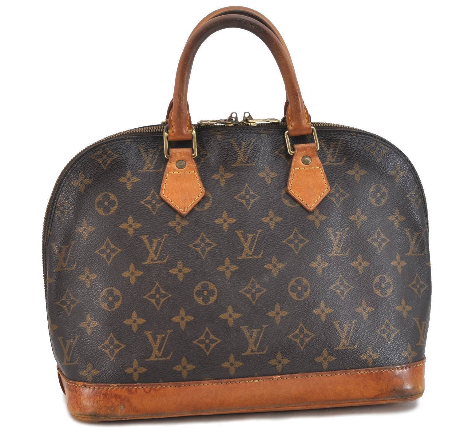 Authentic LOUIS VUITTON Monogram Alma Hand Bag M51130 LV G8147