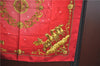 Authentic HERMES Carre 90 Scarf "cosmos" Silk Red G8172