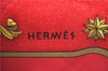 Authentic HERMES Carre 90 Scarf "cosmos" Silk Red G8172