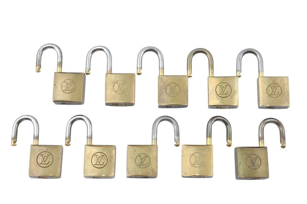 Authentic LOUIS VUITTON Padlock 10Set Old Model LV G8296