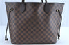 Authentic Louis Vuitton Damier Neverfull MM Tote Bag N51105 LV G8341