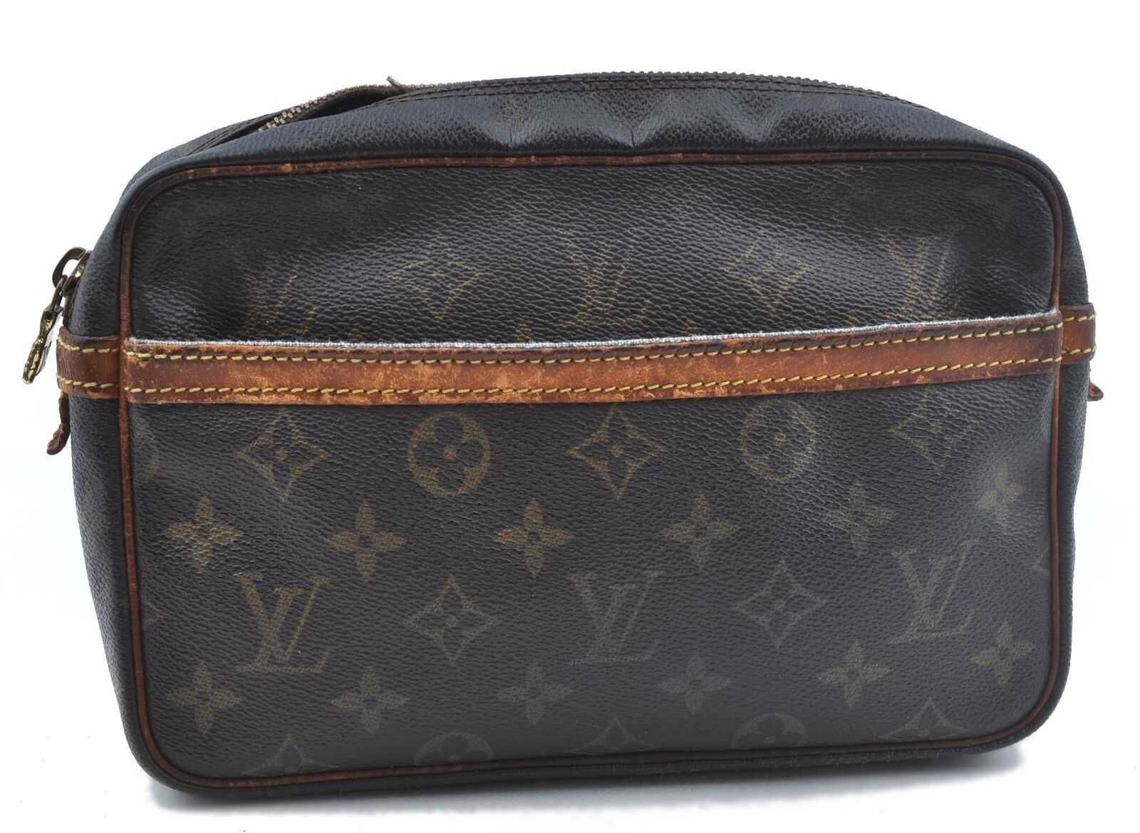 Authentic LOUIS VUITTON Monogram Compiegne 23 Clutch Hand Bag M51847 LV G8468