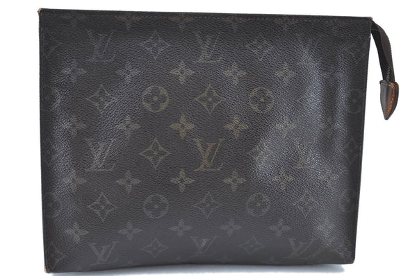 Auth Louis Vuitton Monogram Poche Toilette 26 Cosmetics Pouch M47542 LV G8739