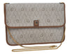 Auth Christian Dior Honeycomb Shoulder Cross Bag Chain PVC Leather Beige G8806