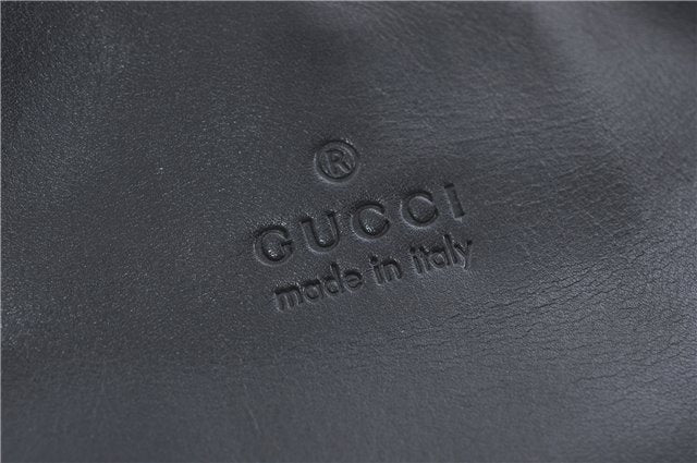 Authentic GUCCI Shoulder Hand Bag Leather 0013167 Black G9058