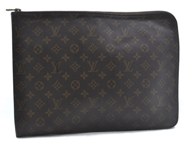 Authentic LOUIS VUITTON Monogram Poche Documents Documents Case M53400 LV G9140